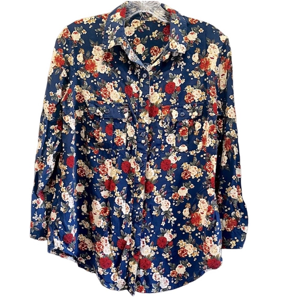 Faded Glory floral blouse